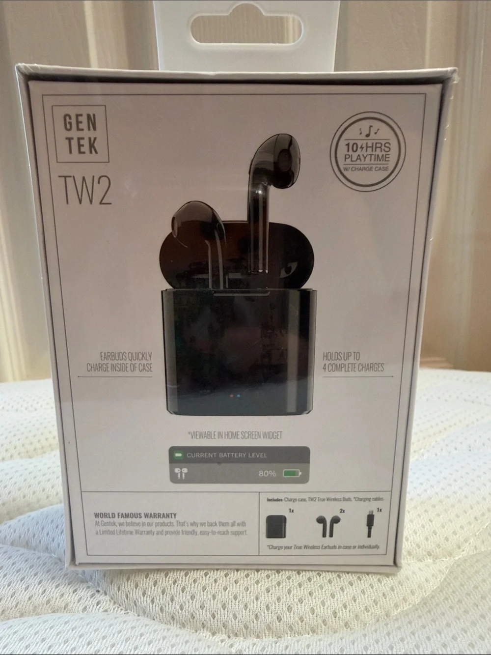 TW2 Wireless Bluetooth Earbuds - Black